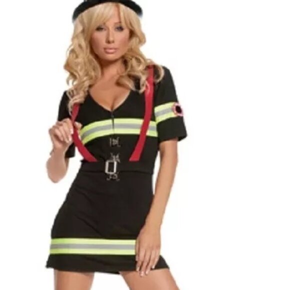Ms. Blazin Hot Fireman Dress Costume 2pc Elegant Moments - Picture 1 of 1